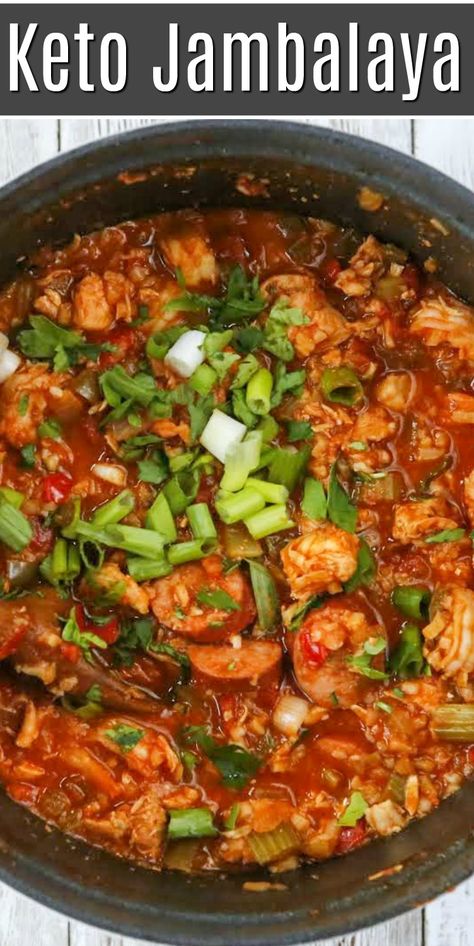 Low Carb Jambalaya Recipe, Keto Jambalaya, Breakfast Low Carb, Jambalaya Recipe, Keto Soup, Diet Breakfast Recipes, Fried Pickles, Best Keto Diet, Keto Cooking