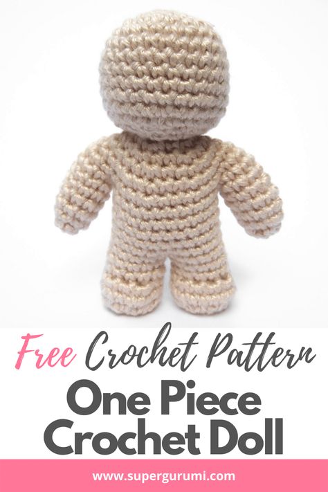 One Piece Crochet, Crochet Toys Free, Crochet Dolls Free Patterns, Crochet Baby Toys, Crochet Animals Free Patterns, Crochet Amigurumi Free, Haken Baby, Crochet Teddy, Crochet Doll Clothes