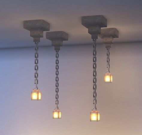 Minecraft House Lighting, Minecraft Interior Lighting, Lights Minecraft Ideas, Chandelier In Minecraft, Chandelier Minecraft Ideas, Minecraft Light Ideas, Minecraft Chandelier Design, Minecraft Lighting Ideas, Minecraft Chandelier