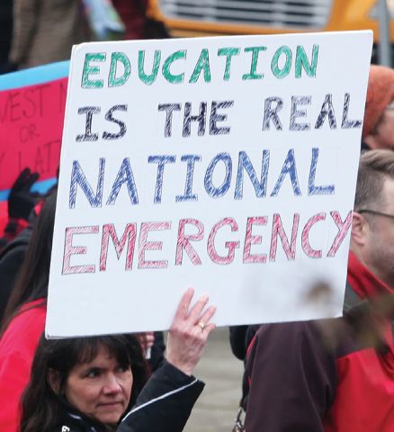 Clever, Funny, and Fiery: The Best of #RedforEd Protest Signs | NEA Protest Against Government, Funny Protest Signs, School Protest, Activism Art, Protest Posters, Protest Signs, Never Underestimate, History Facts, Poster Board