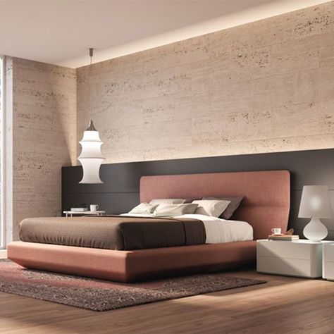 Leather Bed Back Design, Low Height Bed Design, Fabric Bed Design, Platform Bed Ideas Bedrooms, Low Bed Ideas, Low Height Bed, Architectural Digest Bedroom, Low Beds, Pink Bedroom Furniture