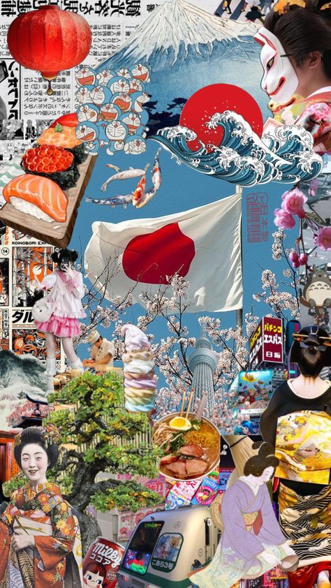 #japan mood board ❤️ Japan Collage, Asian Glasses, Project Board, Art Collage Wall, Create Collage, Creative Play, Wall Collage, Japanese Art, Collage Art