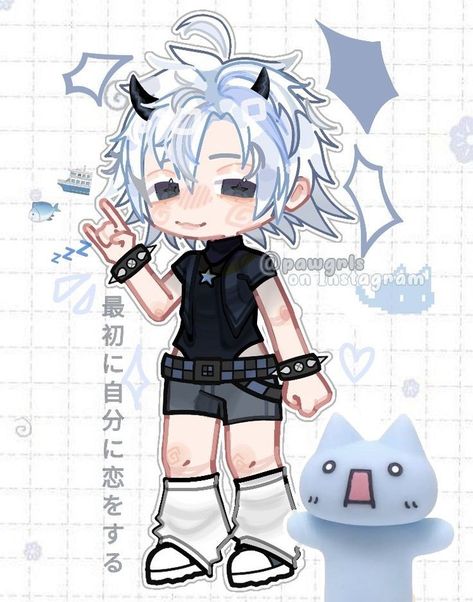 Gacha Edits Ideas, Gacha Styles, Gacha Life Sleep Outfits, Gachalife Girl Outfits, Outfits Punk, Tomboy Fits, Tomboy Girls, Gacha Art, Cute Eyes Drawing