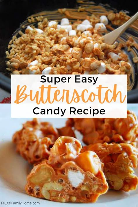 Xmas Baking Recipes, Homemade Sweet Treats, Crockpot Candy Recipes, Butterscotch Recipes, Home Made Candy, Christmas Candy Easy, Easy Christmas Candy Recipes, Hard Candy Recipes, Butterscotch Candy