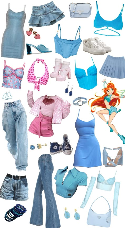 Flora Outfits Ideas, Bloom Outfits Winx Club, Bloom Winx Outfits, 2000s Characters Costumes, Bloom Winx Club Outfits, Winx Club Aesthetic Outfits, Winx Inspired Outfit, Winx Club Inspired Outfits, Bloom Winx Aesthetic