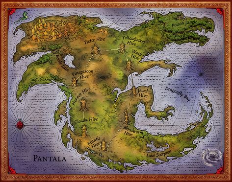 Pantala map. It looks like a dragon! Dragon Map Drawing, Wings Of Fire Pyrrhia Map, Fantasy Map Dragon, Wings Of Fire Map, Httyd Map, Fantasy World Maps, Dragon Island, Fantasy City Map, Fantasy Map Making