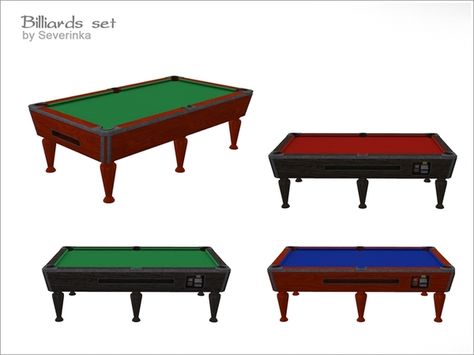 Severinka_'s [Billiard set] Table classic Pool Table Sims 4 Cc, Sims 4 Pool Table Cc, Sims 4 Pool Table, Ping Pong Room, Billard Table, Phil Cho, Snooker Table, Sims 4 Gameplay, Geometric Lighting