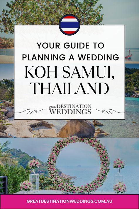 Your Guide to Planning A Wedding On Thailand’s Dreamy Island of Koh Samui Thailand Destination Wedding, Ko Samui Thailand, Koh Samui Wedding, Wedding Thailand, Wedding In Thailand, Koh Samui Beach, Intercontinental Hotel, Ko Samui, Thailand Wedding