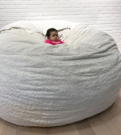 Hope this baby can see the movie screen beyond the huge Sac she's sunken down into. #Sacs #Lovesac Huge Bean Bag Chair, Love Sac, Giant Bean Bag Chair, Floor Protectors For Chairs, Giant Bean Bags, Apt Ideas, Throne Chair, Movie Screen, Bean Bags