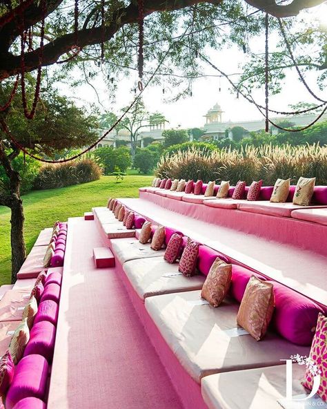 #wedddingseating #seatingarrangement #outdoordecor #weddingdecor #wedddingplanning #guestsseating Event Seating Ideas, Guest Seating Ideas, Seating Arrangement Wedding, Wedding Hall Decorations, Wedding Reception Seating, Wedding Stage Design, Traditional Wedding Decor, Mandap Decor, Wedding Planning Decor