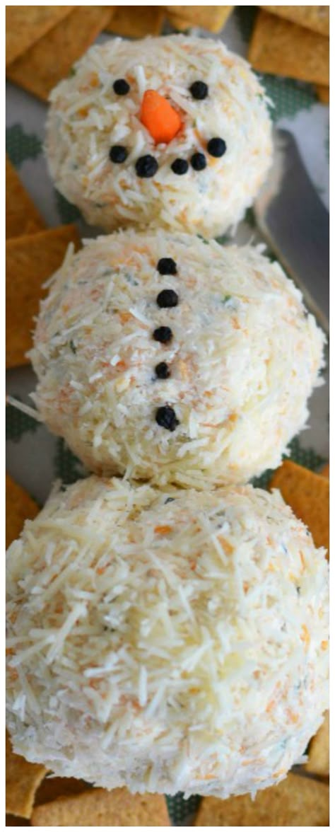 Snowman Cheeseball Recipe, Cream Cheese Snowman, Snowman Cheese Ball, Snowman Cheeseball, Cheeseball Recipe, Hot Fudge Cake, Easy Party Desserts, Hot Chocolate Fudge, Kraft Foods