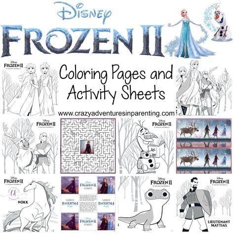 Disney Frozen 2 Coloring Pages and Activity Sheets Frozen 2 Coloring Pages, Disney Printables Free, Frozen Activities, Free Disney Coloring Pages, Frozen Printables, Elsa Coloring Pages, Frozen Coloring Pages, Disney Printables, Frozen Movie