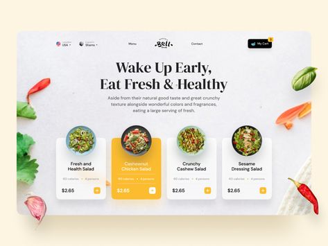 Nutrition Website Design, Food Website Design, Nutrition Website, Food Web Design, Design Sites, App Interface Design, Food Web, Food Graphic Design, Web Ui Design