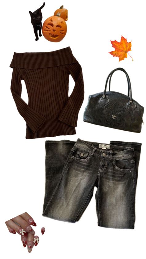 #autumn #autumnoutfit #falloutfit #outfitinspo #y2k #fallwardrobe #wardrobe #fallaesthetic #halloween Fall Outfits Y2k, 2000 Fashion, Downtown Outfits, Autumn Fits, Outfits Y2k, Fall Fits, Really Cute Outfits, Autumn Outfit, Outfit Inspo Fall