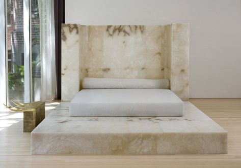 High End Homo on Twitter: "Rick Owens Furniture… " Rick Owens Home, Rick Owens Furniture, Marble Bed, Outdoor Shelves, Large Beds, Dreams Beds, Century Decor, Plywood Furniture, Bespoke Furniture