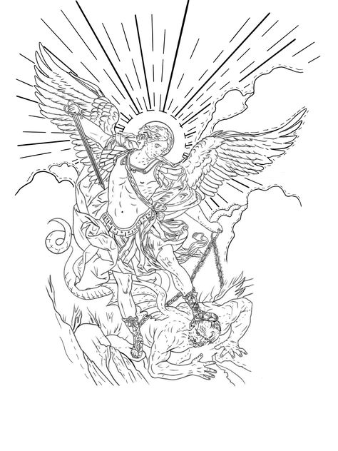 St Micheal Tattoo Stencil, Saint Michael Tattoo Stencil, St Michael Tattoo Stencil, St Micheal Arch Angel Tattoo, Arcangel Michael Tattoo, Saint Michael Tattoo Sleeve, St Michael Tattoo Design, Angel Michael Tattoo, Arch Angel Michael Tattoo