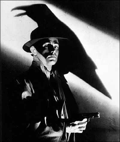 Crow shadow Film Noir Photography, Noir Detective, Arte Grunge, Fritz Lang, Veronica Lake, German Expressionism, Punk Art, Dramatic Lighting, Neo Noir