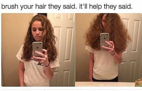 Curly Girl Problems, Curly Hair Problems, Girl Problems, Hair Problems, Curly Girl, Really Funny Pictures, Big Hair, Rwby, Funny Photos