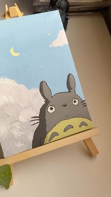 Doodle #doodle doodles #doodles drawing ideas #drawingideas 2.550 Studio Ghibli Painting Ideas, Easy Canvas Ideas, Anime Canvas Painting, Mini Canvases, Doodle Doodle, Paintings Easy, Small Canvas Paintings, Ghibli Artwork, Amazing Makeup