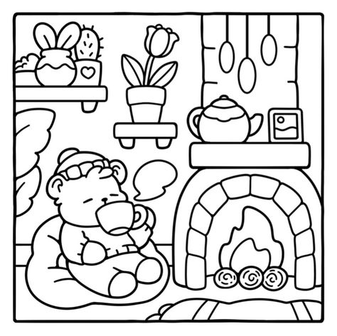 Color Wyo Coloring Pages, Coloring Sheets Bobbie Goods, Bobbie Goods Coloring Pages Download, Cute Things To Print And Color, Color Book Pages Aesthetic, Cool Colouring In Pages, Bobbie Goods Cozy Coloring Pages, Bobbie Goods Coloring Pages Easy, Drawings Digital No Color