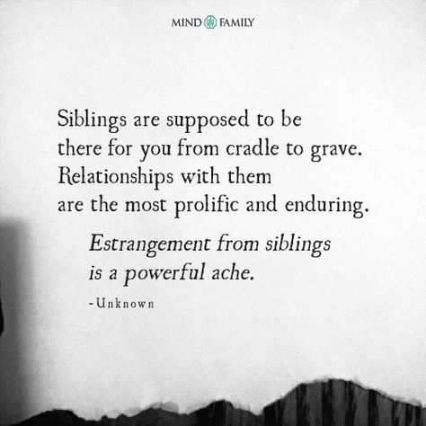 Siblings are meant to be lifelong companions. Estrangement from them is a deep and lasting pain. 💔 . . . . . #mindfamily #familyquotes #familyguidequotes #familylovequotes #familytipsquotes #familybond Sibling Abandonment Quotes, One Sided Relationship Quotes Family, Quotes About Siblings Brother Sister, Estranged Quotes, Sibling Bond Quotes, Sibling Quotes Meaningful Short, Sibling Estrangement, Quotes About Siblings, One Sided Relationship Quotes