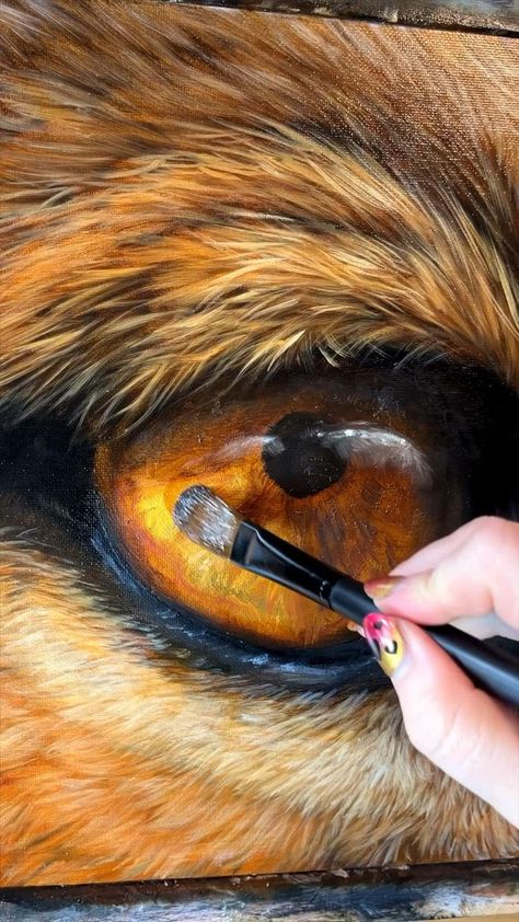 Lion Painting Acrylic, Tiger Art Drawing, Painting Fur, Cats Art Drawing, Hyper Realistic Paintings, Tiger Painting, Lion Painting, Big Cats Art, Wildlife Paintings