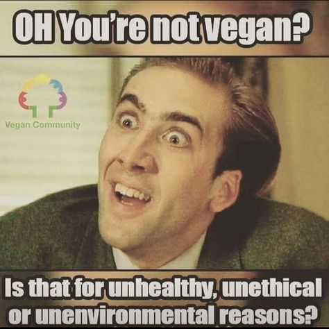 You’re not vegan? Vegan Family Dinner, Vegan Meme, Vegan Jokes, Vegan Pregnancy, Cooking Vegan, Vegan Facts, How To Become Vegan, Vegan Memes, Vegetarian Lifestyle