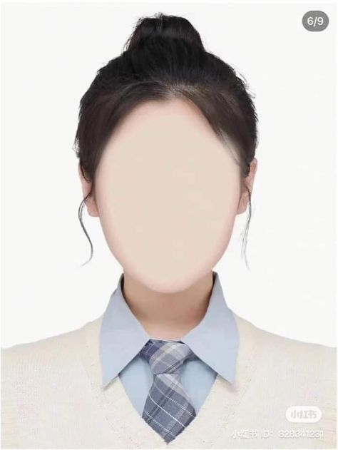 Korean Id Photo Template White Shirt, Kpop Id Picture School, Kpop School Picture, Id Picture School Uniform Template, Id Uniform, Formal Id Picture Template, Formal Attire Women Id Picture Template, 2x2 Id Picture Template, Formal Attire Women Id Picture