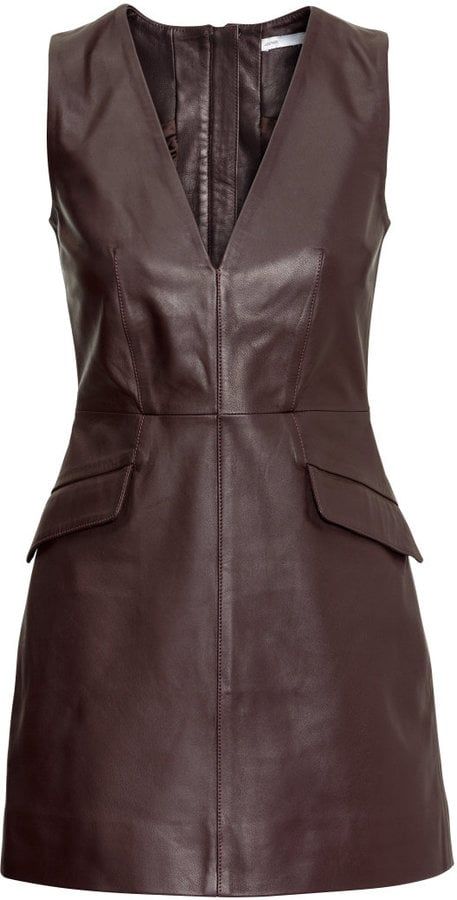 Leather Dress ($249) Leather Dress Outfit, Long Dress Plus Size, Leather Mini Dress, Popsugar Fashion, Black Short Dress, Long Black Dress, Leather Dresses, Leather Outfit, Bag Dress