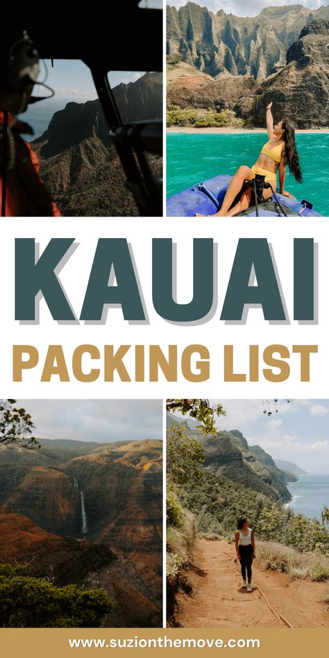 Heading to Kauai? This complete packing list has all the must-have items to ensure you have the best vacation possible! — kauai packing list hawaii vacation | kauai hawaii what to pack | kauai hawaii outfits What To Wear In Kauai Hawaii, Kauai Packing List, Packing List Hawaii, Hawaii Guide, Hawaii Packing List, Kailua Kona Hawaii, Hawaii Packing, Waimea Canyon, Hawaii Outfits