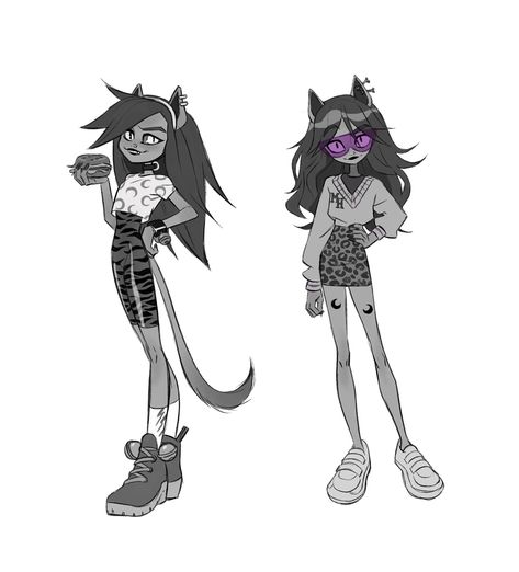 Monster High Gen 3, G3 Clawdeen, Monster High G3, Anna Cattish, Wolf Sketch, Clawdeen Wolf, Cat Meow, Monster High Art, Character Inspo