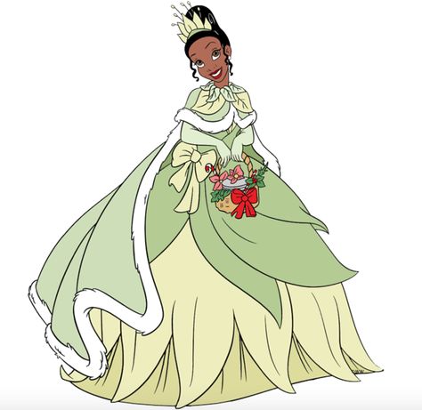 Princess Tiana in her beautiful Christmas winter dress Princess Tiana Christmas, Tiana Christmas, Black Disney Princess, Tiana Disney, Princesa Tiana, Frog Wallpaper, Disney Princesses And Princes, Christmas Musical, Christmas Yard Decorations