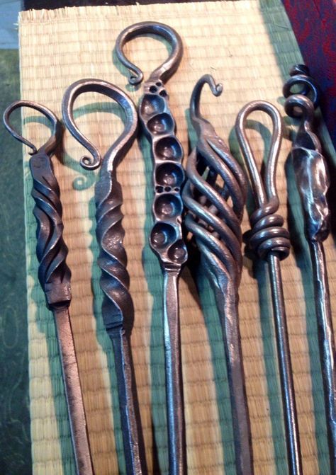 Fire Poker Ideas, Metal Sculpture Artists, Fire Poker, Fire Pokers, Blacksmith Forge, Blacksmith Tools, Blacksmith Projects, Welding Art Projects, Metal Welding