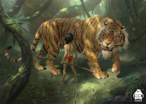 “We’re All Mad Here. I’m Mad. You’re Mad”: The Superb Concept Artworks By Michael Kutsche Cute Tiger Cubs, Shere Khan, Avengers Cartoon, Tiger Artwork, Lion Artwork, Tiger Pictures, Lion King Art, The Jungle Book, Big Cats Art