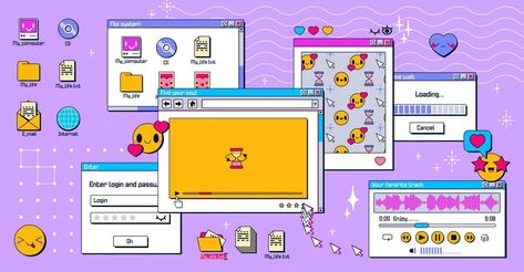 Y2k Windows, Y2k Background Aesthetic, Windows Desktop Wallpaper, Trendy Graphic Design, Desktop Windows, Y2k Background, Cute Desktop Wallpaper, Y2k Wallpaper, Branding Mood Board