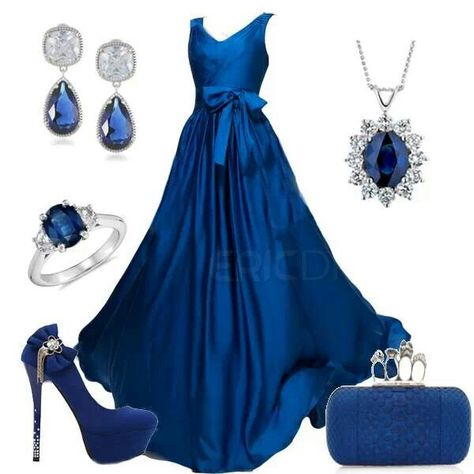 Blue-silver Ravenclaw Dress, Dresses Gala, Cruise Attire, Royal Blue Evening Dress, Blue Evening Dress, Outfit Styling, Dress Classy, فستان سهرة, Fashionista Clothes