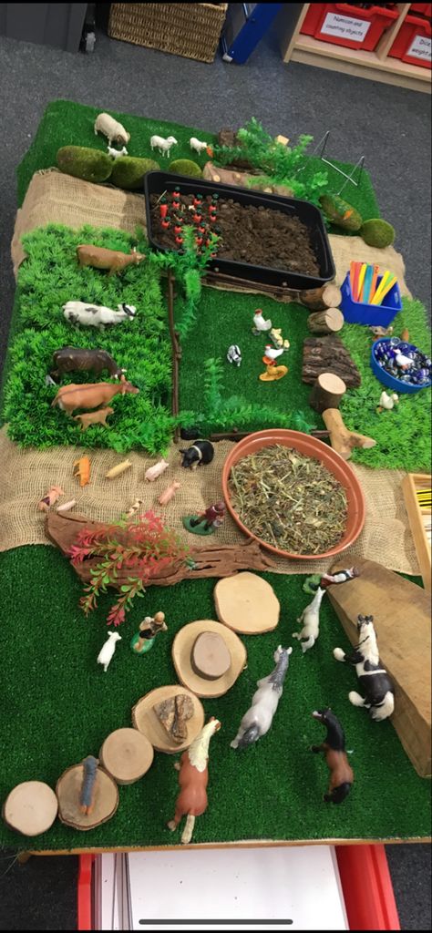 Farm Display Eyfs, Farm Eyfs, Farm Play, Farm Role Play Area, Spring Role Play Eyfs, Eyfs Outdoor Role Play Area, Farm Dramatic Play, Farm Role Play Area Eyfs, Farm Shop Role Play