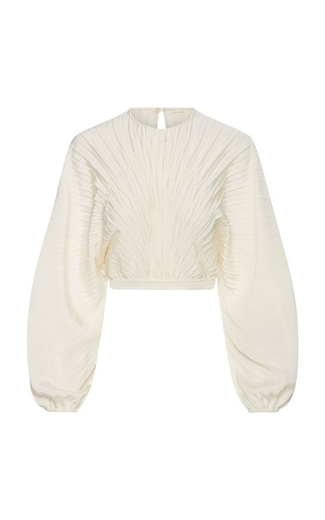 Maria Printed Top by HEIRLOME for Preorder on Moda Operandi Princess Olympia, Prada Dress, Luxury Outfit, Pleated Tops, Pleated Top, Pleat Top, Self Confidence Tips, Modern Feminine, Confidence Tips