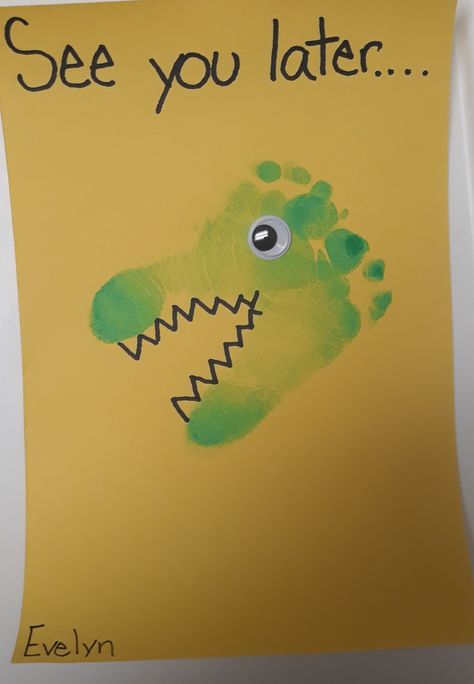 E Footprint Craft, Jungle Theme Crafts For Infants, D Is For Footprint Craft, D Footprint Craft, Infant Zoo Crafts, Zoo Infant Art, Zoo Animal Art For Infants, Infant Artwork Ideas, Zoo Footprint Art