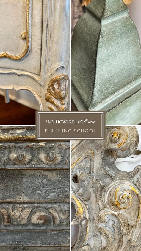 Amy Howard Painted Furniture, Amy Howard Paint, Faux Paint Finishes, Old World Furniture, Gilded Furniture, Painted Furniture Designs, Chalk Paint Furniture Diy, Amy Howard, Paint Tips