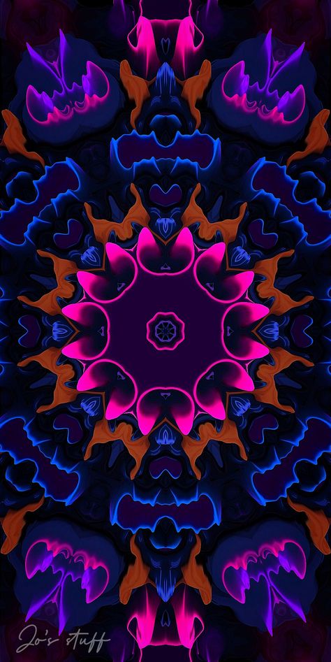 Kaleidoscope Wallpaper, Romans 10, Purple Flowers Wallpaper, Galaxy Wallpaper Iphone, 3d Images, Trippy Wallpaper, Kaleidoscopes, Colorful Patterns, Neon Wallpaper