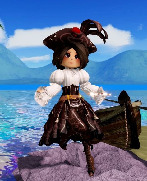 A Pirates Life Outfit Royal High, Pirate Royale High Outfit, Royal High Pirate Outfit, Pretty Preppy Royal High Sunset Island, Roblox Pirate Outfit, Pirate Outfit Royale High, Rh Sunset Island Themes, Sunset Island Royale High Outfits, Royale High Outfits Sunset Island