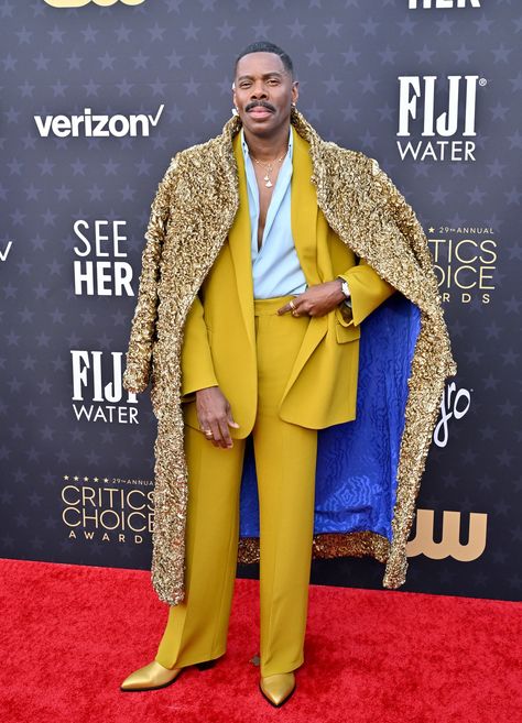 2024 Critics Choice Awards: All the Celebrity Red Carpet Looks | Glamour Bootcut Outfit, Suits Groomsmen, Valentino Suit, Colman Domingo, Tyrod Taylor, Best Dressed Men, Galas Photo, Chris Tucker, Critics Choice Awards