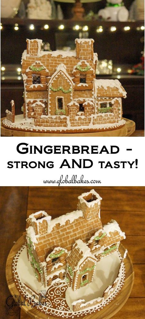 The best gingerbread - strong enough for construction but delicious enough to munch on! This gingerbread recipe is perfect for gingerbread houses or cookies! #gingerbread #gingerbreadhouse #gingerbreadcookie Gingerbread Recipe For Building, Construction Gingerbread Recipe, Gingerbread Dog, Spicy Gingerbread, Homemade Gingerbread House, Best Gingerbread Cookies, Gingerbread Baking, Gingerbread Creations, Cool Gingerbread Houses