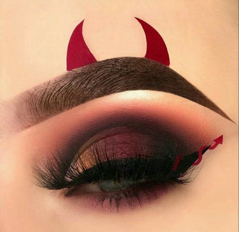 Hallowen Schminke, Devil Makeup, Halloweenský Makeup, Holloween Makeup, Creepy Halloween Makeup, Cute Halloween Makeup, Cool Halloween Makeup, Halloween Eye Makeup, Halloween Makeup Scary