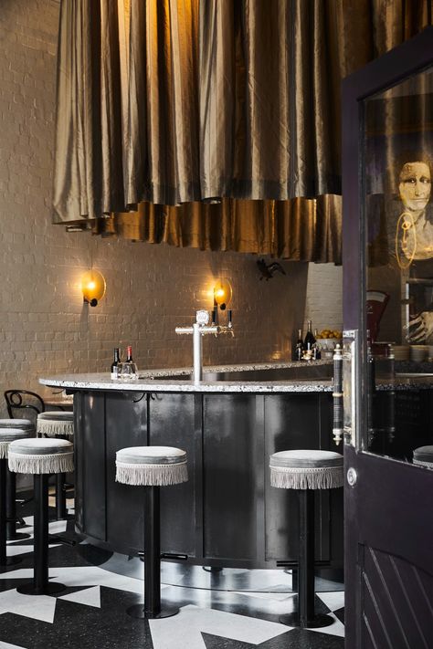 BOUZY BAR A VIN — Brahman Perera. French Wine Bar, Riad Marrakech, Concrete Effect Paint, White Marble Floor, Lobby Bar, Drinks Design, French Wine, Bar Area, Hospitality Design