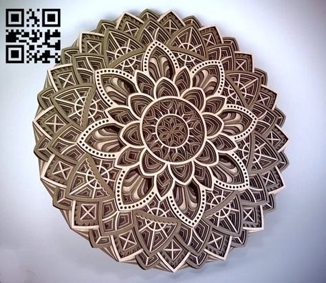 Laser Cut Files Free, Free Laser Cut Files, Modular Toys, Laser Patterns, Tech Ideas, Round Mandala, Laser Design, 3d Files, Mandala Wall Hanging