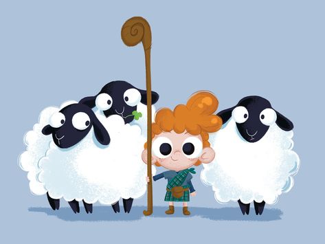 by Jessica Ciccolone Sheep Character, Sheep Drawing, Sheep Cartoon, Sheep Illustration, Bd Art, Animal Doodles, Cute Sheep, Oita, Children Book