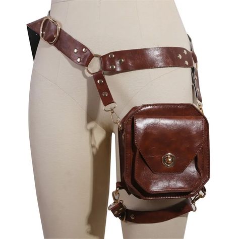 Cross Bags For Women, Leather Waist Pack, European Men, Cell Phone Bag, Leg Bag, Side Bag, Medieval Knight, Side Bags, Cross Bag