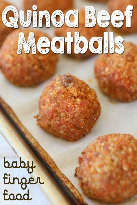 Quinoa Meatballs, Fingerfood Baby, Weaning Foods, Easy Family Dinner, Baby Led Weaning Recipes, Weaning Recipes, Beef Meatballs, Baby Finger Foods, Baby Finger